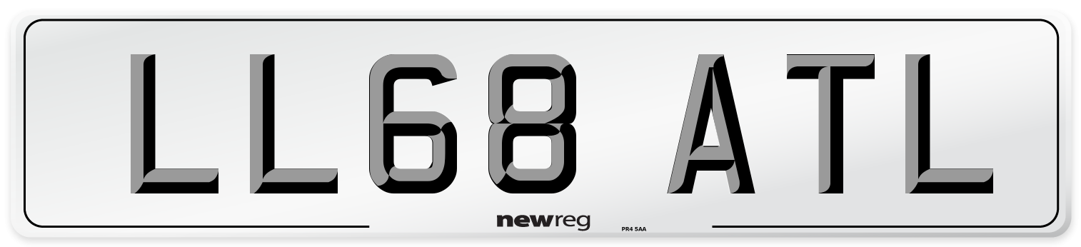 LL68 ATL Number Plate from New Reg